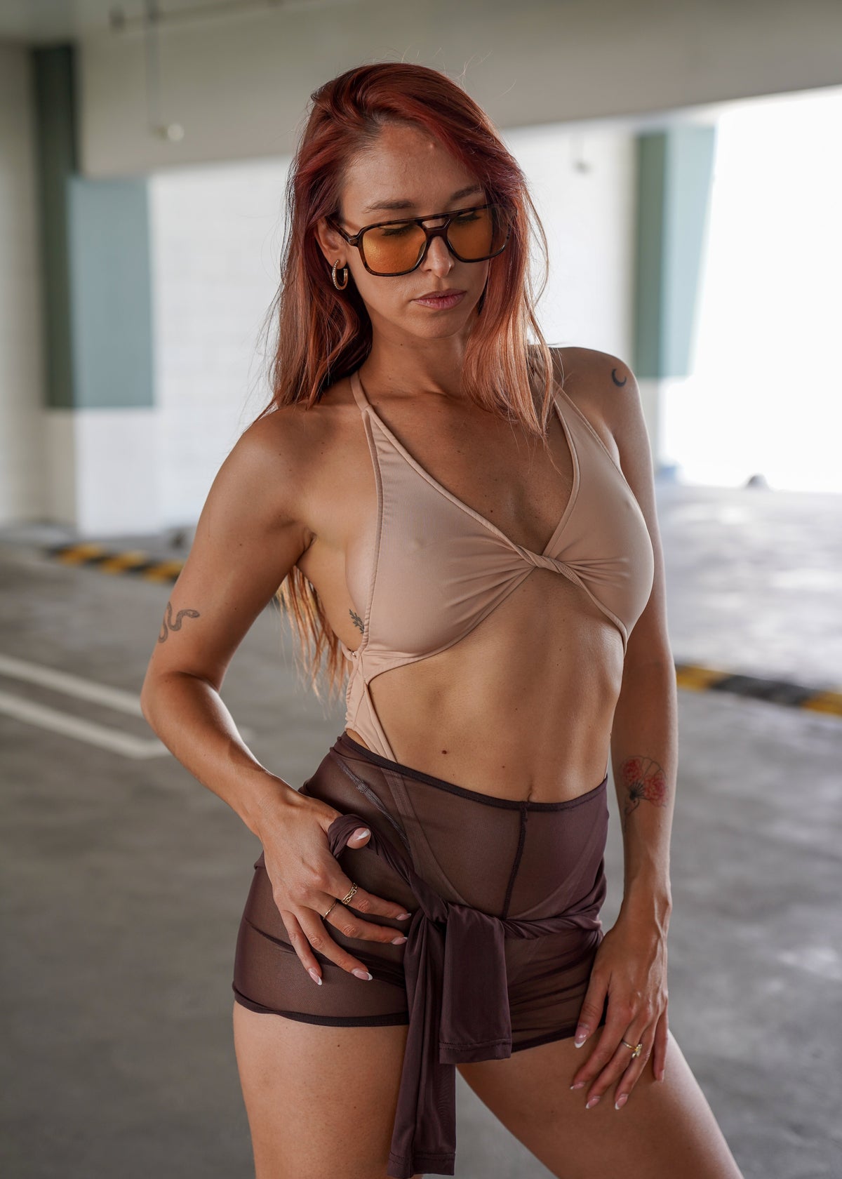Mesh Shorts Under Booty Cut