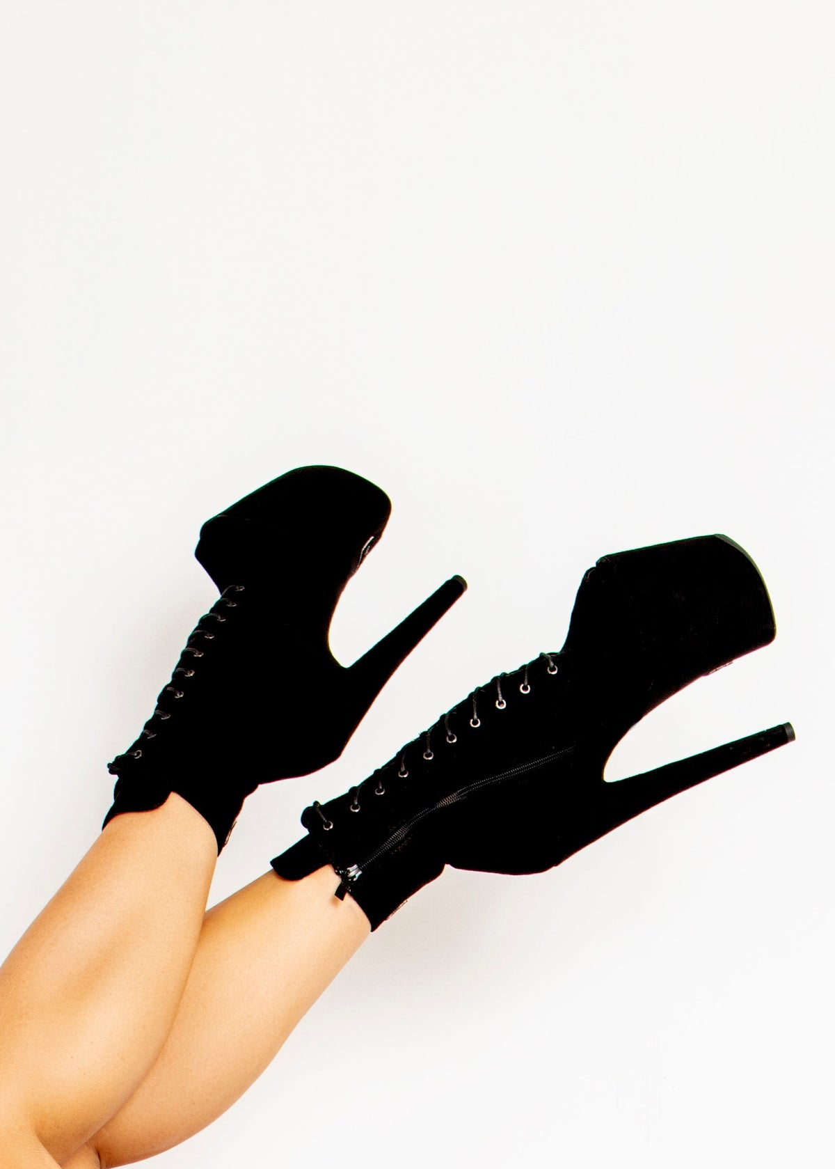 Ankle Boots Black Vegan Suede